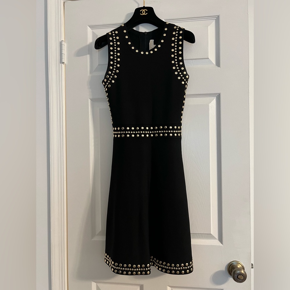 Michael Kors NWOT Woman’s Fit and Flare Studded Dress Size Small Neiman Marcus